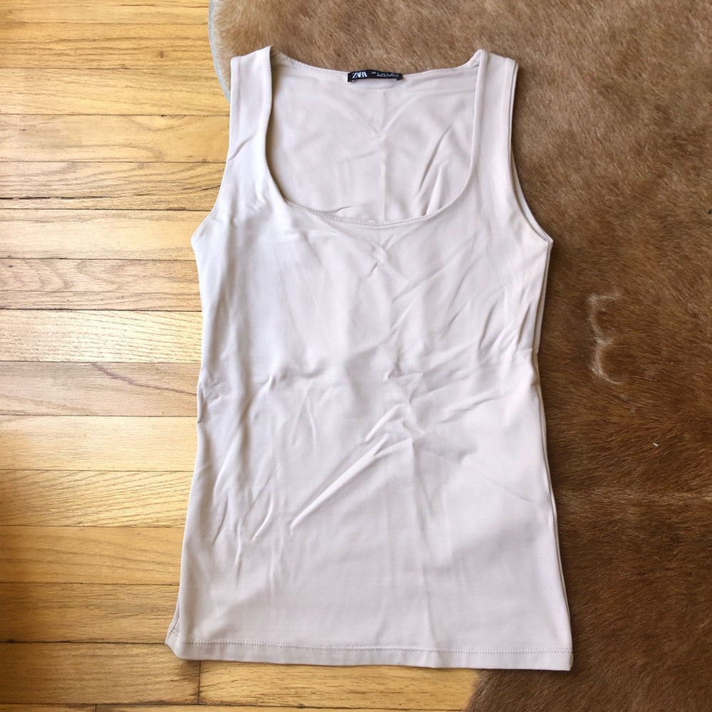 Zara Cream Tank Top size small